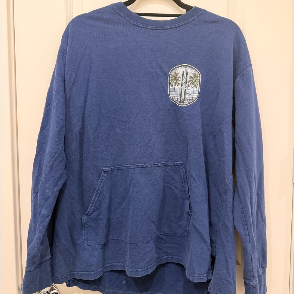 Blue Long Sleeve Shirt with Pocket